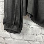 Banana Republic Factory Blouse Front Neck Tie Elastic Cuffs Lightweight L Black Size L Photo 6