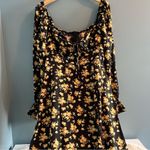 Culola Bohemian Floral Tie Up Slit Dress Size L Photo 3