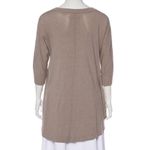 Alice + Olivia Tan Short Sleeve Crew Neck Tunic Sweater Photo 6