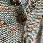 BCBGMAXAZRIA CBGMaxAzria Tan beaded cardigan Sweater Large Photo 4