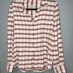 Rails  Angelica pink‎ plaid flannel mauve rose iron size M Photo 0
