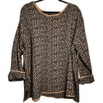 Tahari  Leopard Print Sweater Roll Cuff Sleeves size 2X Soft and Cozy Photo 0