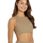 Year Of Ours NWT Ribbed Wrap Bra in TANGERINE Orange XS Photo 6