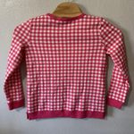 Talbots Sweatshirt Size Medium Petite MP Pink White Gingham Crewneck Pullover Photo 3
