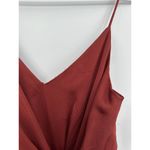 Shona joy Luxe Tie Front Cocktail Dress Sangria Red Size 4 NWT Photo 2
