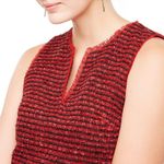 Ann Taylor NWT Fringe Tweed Shift Dress Red Multi Photo 2