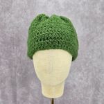 Green Crochet Knit Bucket Cap Hat Fun Vintage Y2K Funky Beanie Photo 1