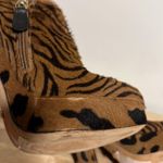 Jerome C. Rousseau $895 calf hair leather box heel ankle boots Size 7 Photo 4