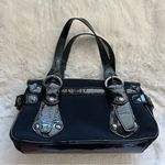 Stuart Weitzman  Black Patent And Nylon Bag Photo 4