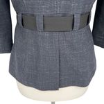 Classiques Entier Wool Linen Tie Waist Blazer Jacket Navy Blue Size 6 Photo 4