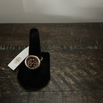 Tory Burch  Gold Logo Stone Ring New With Tags Photo 4
