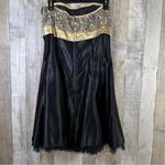 Gunne Sax Jessica McClintock for Size 13/14 Sleeveless Prom Black & Gold Dress Photo 1