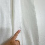 Reformation  | Olina 100% Linen Straight-Leg Drawstring Pants in White Photo 9