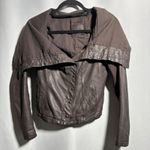 Vintage Allsaints Kaito Brown Leather Jacket Y2K 2000s Retro Designer US 2 SEE Photo 0