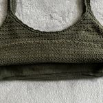 Aerie  Olive Green Cotton Crop Top  Photo 1