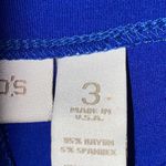  Royal Blue Knit DRESS WO SIZE 16/XL(Chicos 3)MADE IN USA CASUAL DRESSY Photo 5