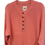 Aerie  Pink Henley Sweater Size L Photo 2