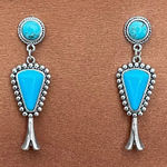 Squash Blossom Earrings with Mixed Faux Turquoise Photo 0