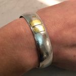 22 kt gold silver Lisa Ceccorulli Vintage Cuff Bracelet Brutalist Minimalist Photo 0