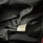 Carlson black collared genuine leather jacket contrast stitching button down S Photo 2