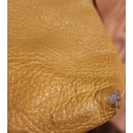 Valentina Leather Crossbody Bag Italian Designer Mustard Yellow Purse Photo 7