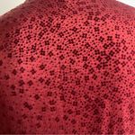 Manila Grace Silk Stretch Velvet Floral Dress Red Burgundy Made in Italy Medium Photo 6