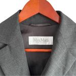 Max Mara Editore Double Breasted Virgin Wool Blazer Dark Gray 0 Photo 6