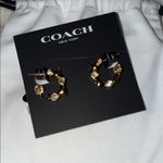 Coach  Gold Star Heart Mix Huggie Earrings Photo 2