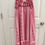 Crochet Knit Boho Maxi Dress Pink Photo 2