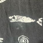 Cotton Fields Mac Black Fish Stencil Print Maxi Sleeveless Dress lagenlook Art Size L Photo 11