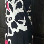 Voir Voir. black dress with white & pink flowers - Size 8 Photo 1