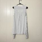 11.1 TYLHO Womans Shirt Dress White /Black Striped Sleeveless Size M Black Size M Photo 7