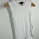 Laundry by Shelli Segal White Ribbed Tank Top Photo 3