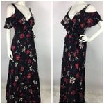 Privacy Please  Floral Cold Shoulder Wrap Dress S Photo 7