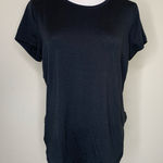 RBX Black Workout T Shirt Athleisure Pleat Back Sz Medium Photo 0