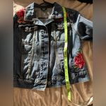 a.n.a  Embroidered Wome’s Jean Jacket Photo 9