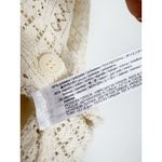 ZARA  Cream Crochet Knit Cropped Cardigan Size Medium Bell Sleeve 4331/120 Photo 6