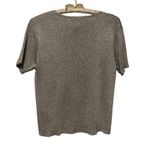 Ballinger Gold Vintage Silver Metallic Lurex Stretch Short Sleeve Knit Top Sz M Size M Photo 3