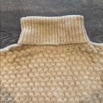 Double Zero Large Basketweave Knit Tan Turtleneck Sweater NWOT Photo 5