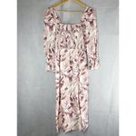 House of Harlow  1960 Linen Palm Print Midi Dress Size Small Photo 1