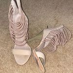 BCBGMAXAZRIA Tan Strapy Heels Photo 0