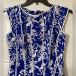 Tadashi Shoji  Dress Small Womens Blue Floral Embroidered Wedding Formal Designer Photo 5