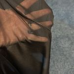 In Bloom jonquil Black Sheer short robe with Red Floral Detail no belt Medium Photo 3