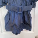 Alice McCALL  Dream Playsuit Navy Cold Shoulder Romper Blue Size 6 Ruffles Photo 5