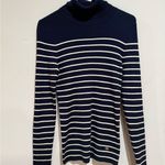 Ralph Lauren  Men's Sweater in Navy and Cream Stripes Photo 4
