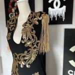 NWOT Evening Gown in Black & Gold Size 4 Photo 8