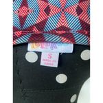 LuLaRoe Womens Dress Size Small Julia Geometric Quilt Pattern Red White Blue NEW Photo 4