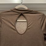 ING Brown Knit Swing Dress Keyhole Back Long Sleeve Size S Photo 3