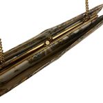 Vintage Morris Moskowitz Clutch Shoulder Bag Printed Leather Paisley Design MM Gray Photo 6