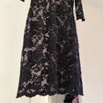 ABS Allen Schwartz Vintage Y2K Sheer Lace Pencil Dress Size P Black Photo 9